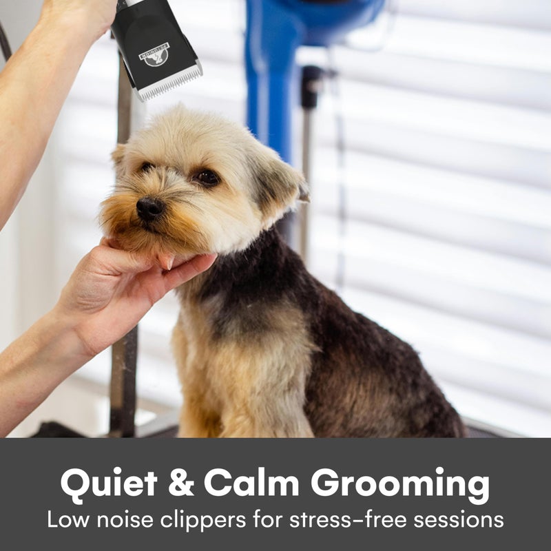 Pet Union Professional Dog Grooming Kit - Cordless Low Noise Dog Clippers for Grooming Thick Coats - All Pet Safe Cat Hair Trimmer - Pet Grooming Kit Includes Dog Hair Clippers, Nail Trimmer & Shears - Image 4